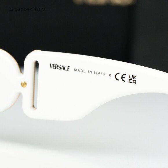 NEW Versace VE4361 401/87 Medusa Biggie White Grey Rectangle Unisex Sunglasses - Picture 6 of 16